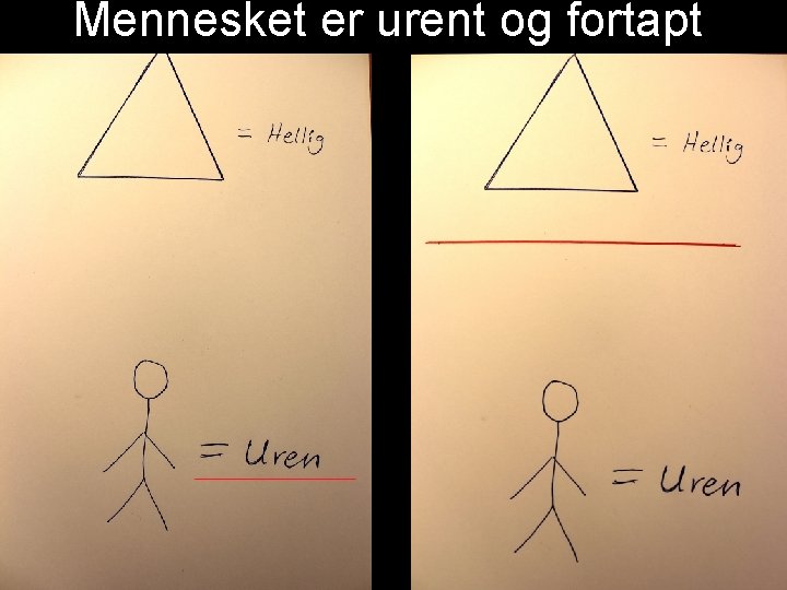 Mennesket er urent og fortapt 