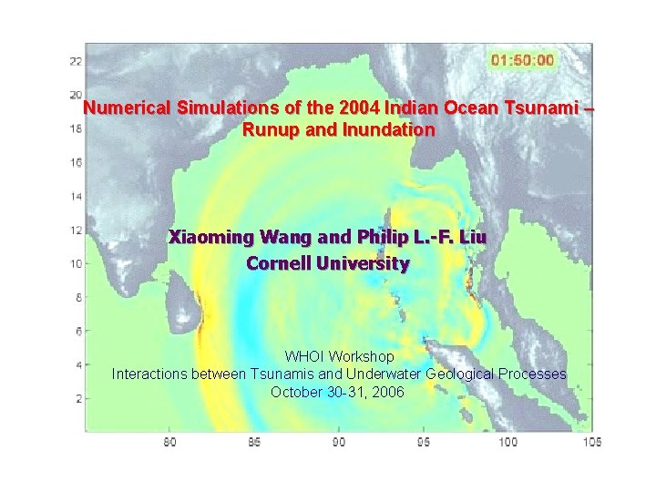 Numerical Simulations of the 2004 Indian Ocean Tsunami – Runup and Inundation Xiaoming Wang