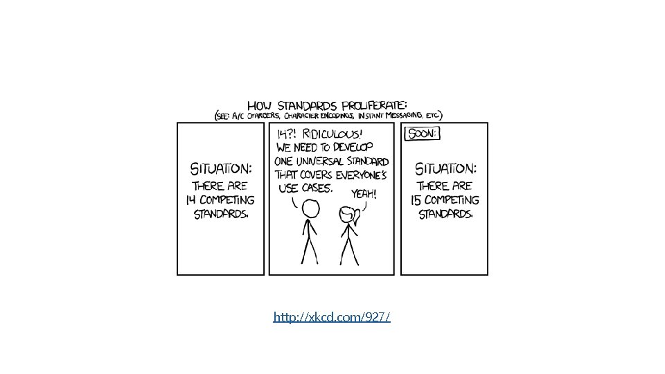 http: //xkcd. com/927/ 