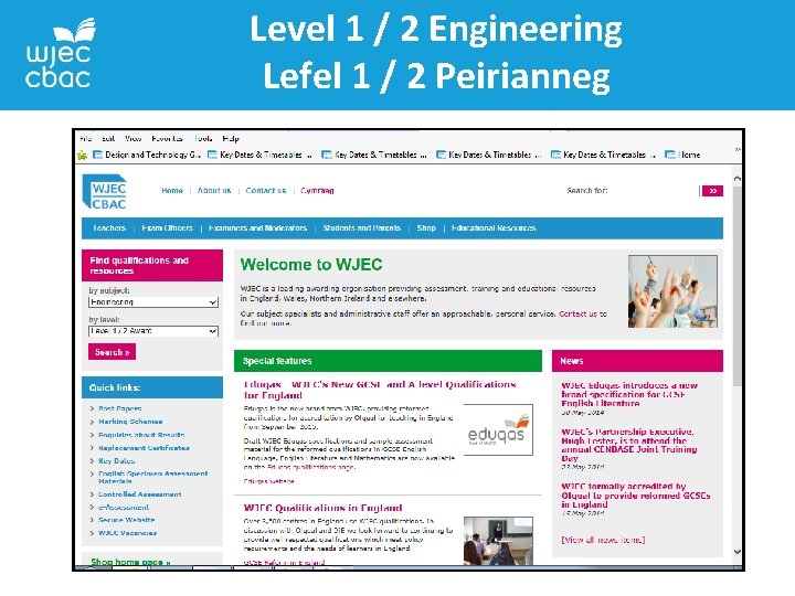 Level 1 / 2 Engineering Lefel 1 / 2 Peirianneg 