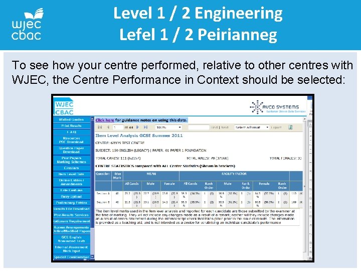 Level 1 / 2 Engineering Lefel 1 / 2 Peirianneg To see how your