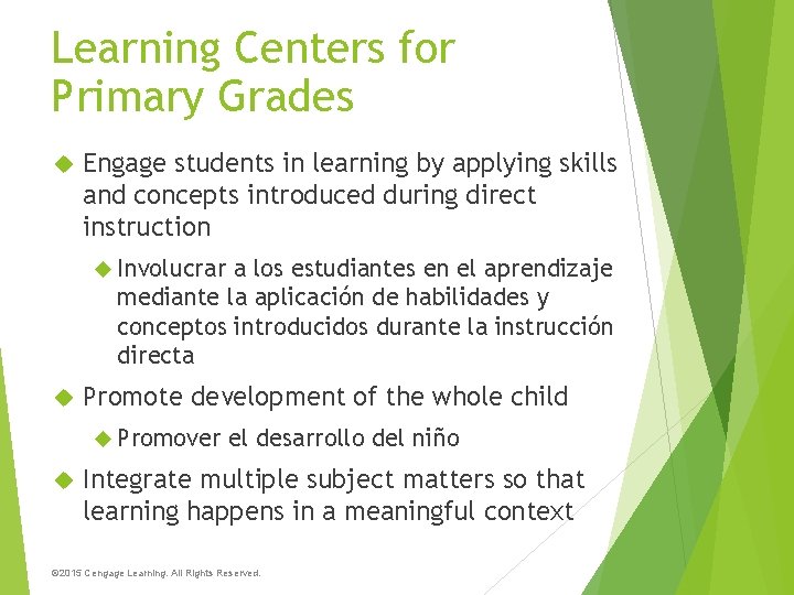 Learning Centers for Primary Grades Engage students in learning by applying skills and concepts