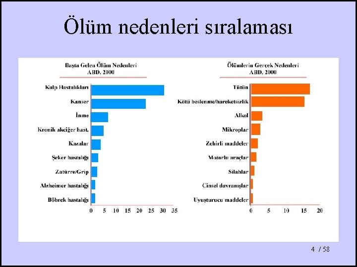 Ölüm nedenleri sıralaması 4 / 58 