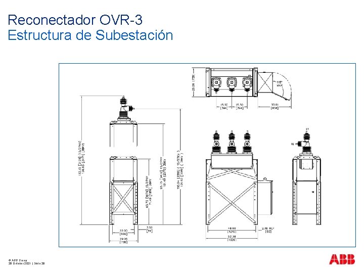 Reconectador OVR-3 Estructura de Subestación © ABB Group 26 October 2021 | Slide 28