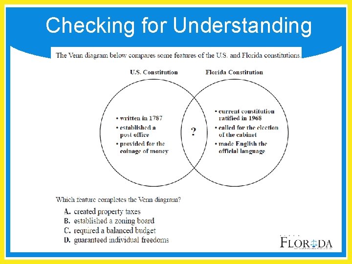 Checking for Understanding 