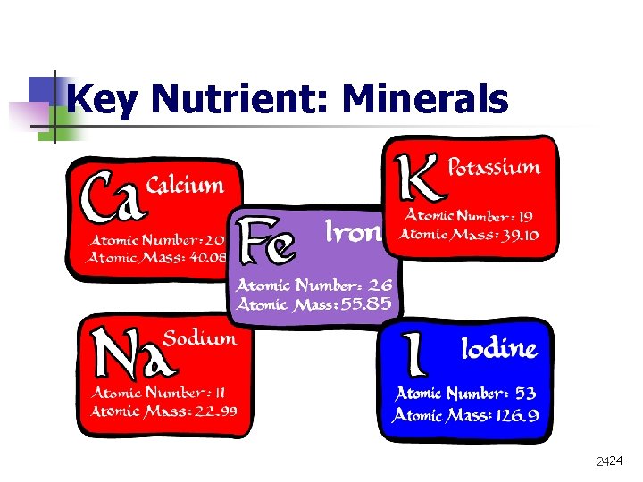 Key Nutrient: Minerals 2424 