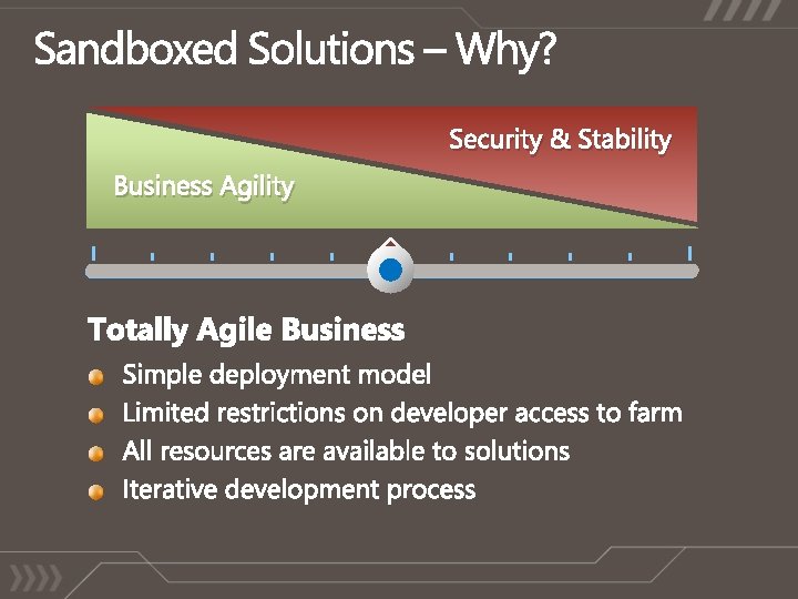 Security & Stability Business Agility 