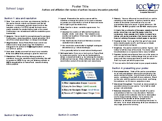 School Logo Poster Title Authors and affiliation first