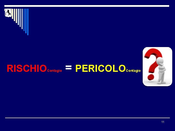 RISCHIO Contagio = PERICOLO Contagio 11 