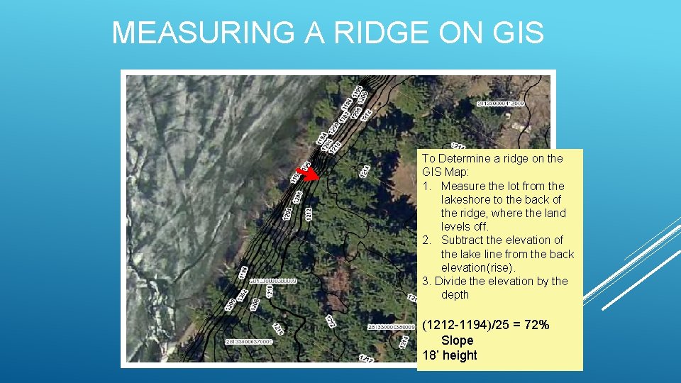 MEASURING A RIDGE ON GIS To Determine a ridge on the GIS Map: 1.