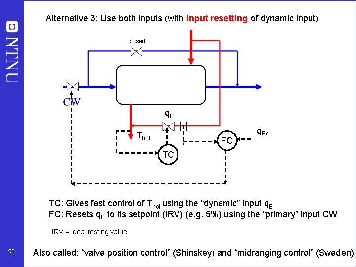 Alternative 3: Use both inputs (with input resetting of dynamic input) closed q. B