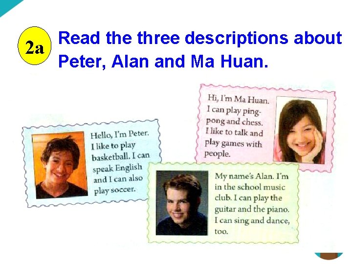 Read the three descriptions about 2 a Peter, Alan and Ma Huan. 