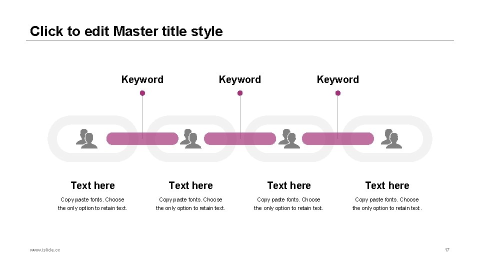 Click to edit Master title style Keyword Text here Copy paste fonts. Choose the