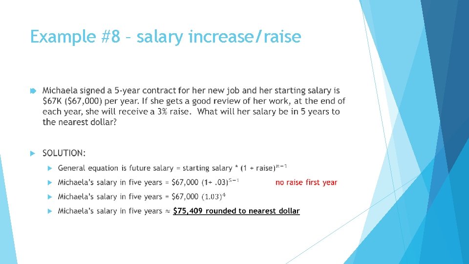 Example #8 – salary increase/raise 