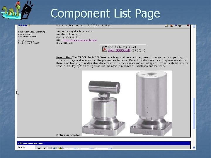 Component List Page 