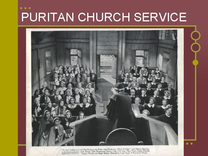 PURITAN CHURCH SERVICE 