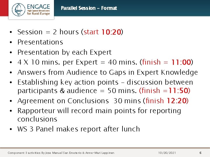Parallel Session Presentations Parallel Session 3 Demand Stimulation Observatories Adaptation Session
