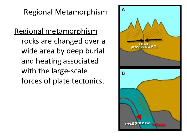 Regional Metamorphism Regional metamorphism rocks are changed over a wide area by deep burial