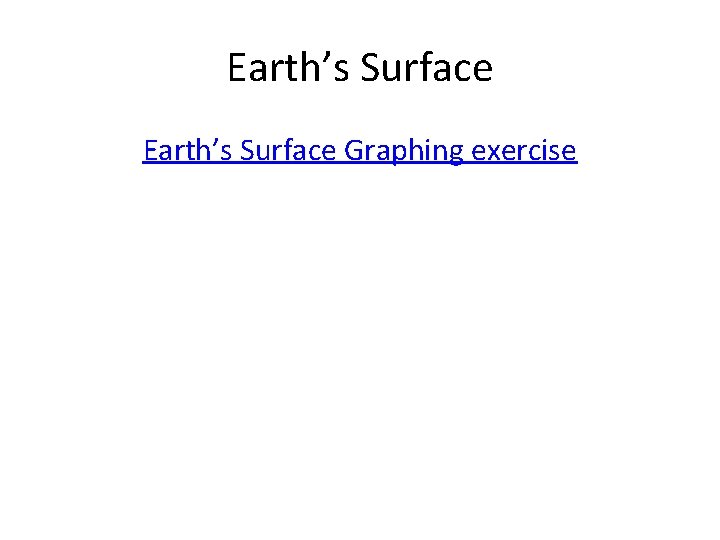 Earth’s Surface Graphing exercise 