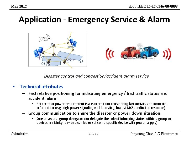 May 2012 doc. : IEEE 15 -12 -0246 -00 -0008 Application - Emergency Service