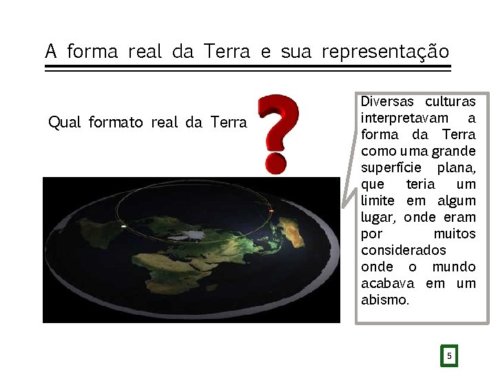 A forma real da Terra e sua representação Qual formato real da Terra Diversas