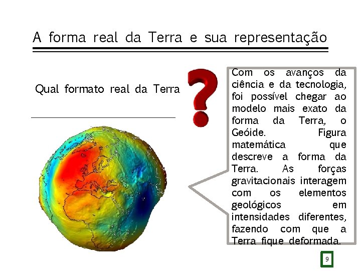 A forma real da Terra e sua representação Qual formato real da Terra Com