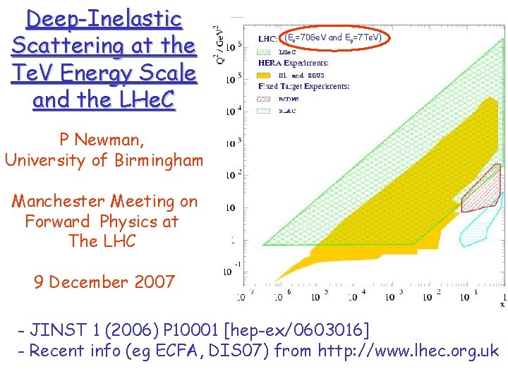 Deep-Inelastic Scattering at the Te. V Energy Scale and the LHe. C (Ee=70 Ge.