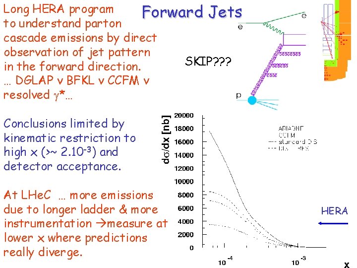 Long HERA program Forward Jets to understand parton cascade emissions by direct observation of
