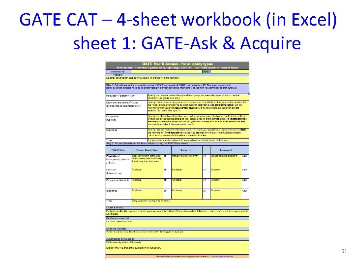GATE CAT – 4 -sheet workbook (in Excel) sheet 1: GATE-Ask & Acquire 51