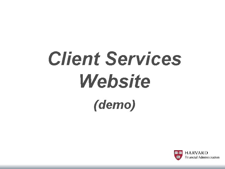 Client Services Website (demo) 