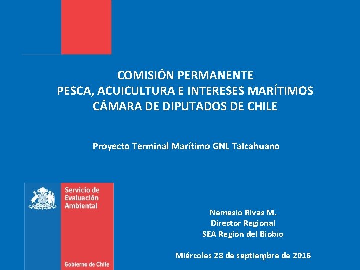 COMISIÓN PERMANENTE PESCA, ACUICULTURA E INTERESES MARÍTIMOS CÁMARA DE DIPUTADOS DE CHILE Proyecto Terminal