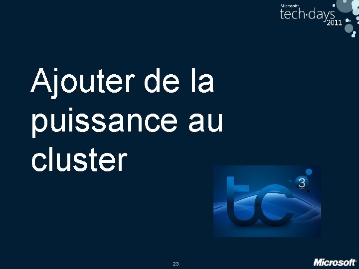 Ajouter de la puissance au cluster 23 