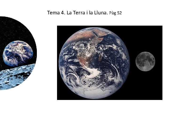 Tema 4. La Terra i la Lluna. Pàg 52 