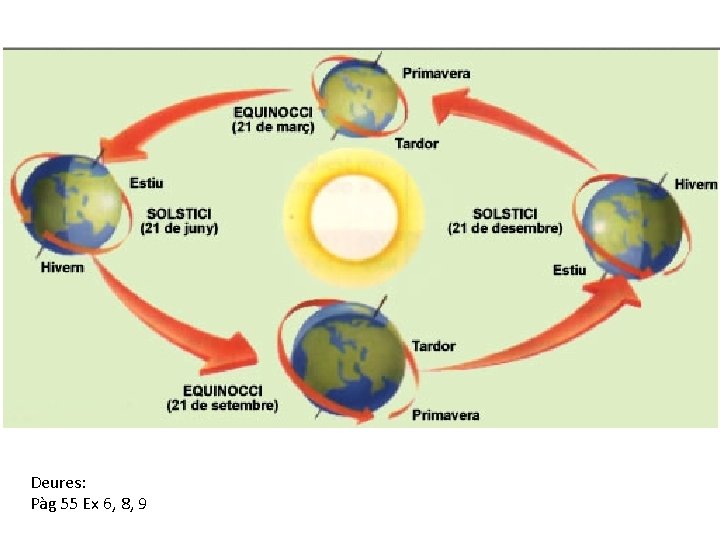 Deures: Pàg 55 Ex 6, 8, 9 