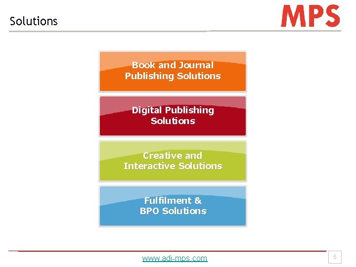 Solutions Book and Journal Publishing Solutions Digital Publishing Solutions Creative and Interactive Solutions Fulfilment