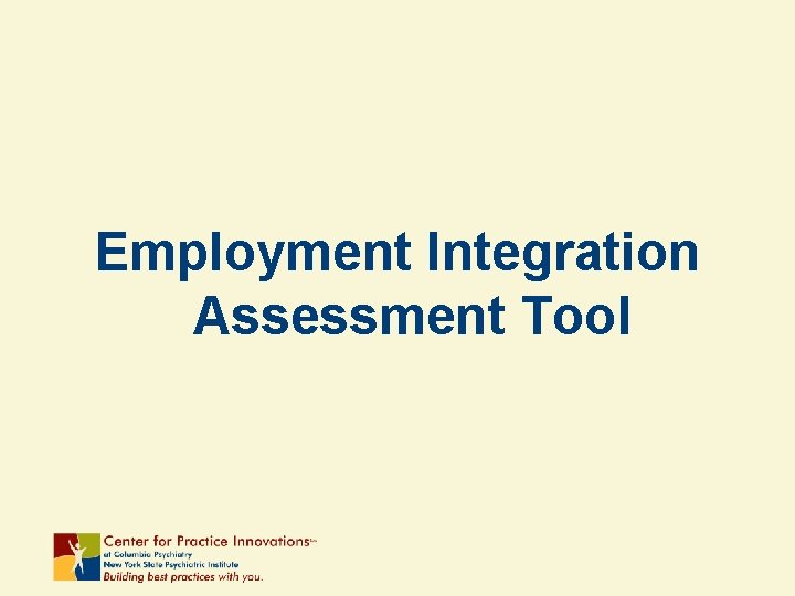 Employment Integration Assessment Tool 