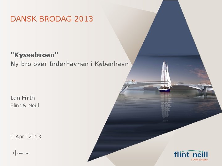 DANSK BRODAG 2013 "Kyssebroen" Ny bro over Inderhavnen i København Ian Firth Flint &