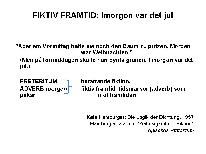 FIKTIV FRAMTID: Imorgon var det jul ”Aber am Vormittag hatte sie noch den Baum