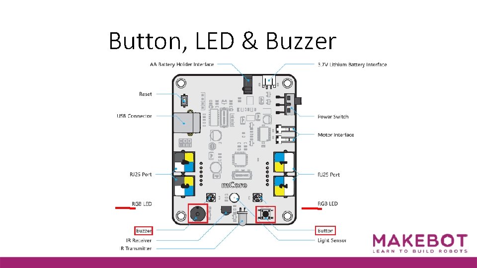 Button, LED & Buzzer 