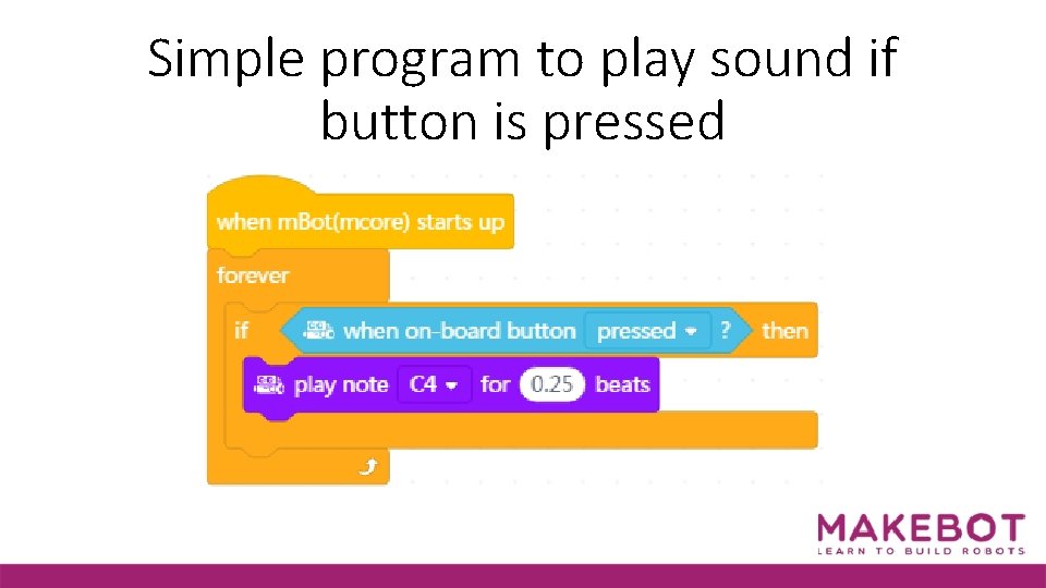 Simple program to play sound if button is pressed 