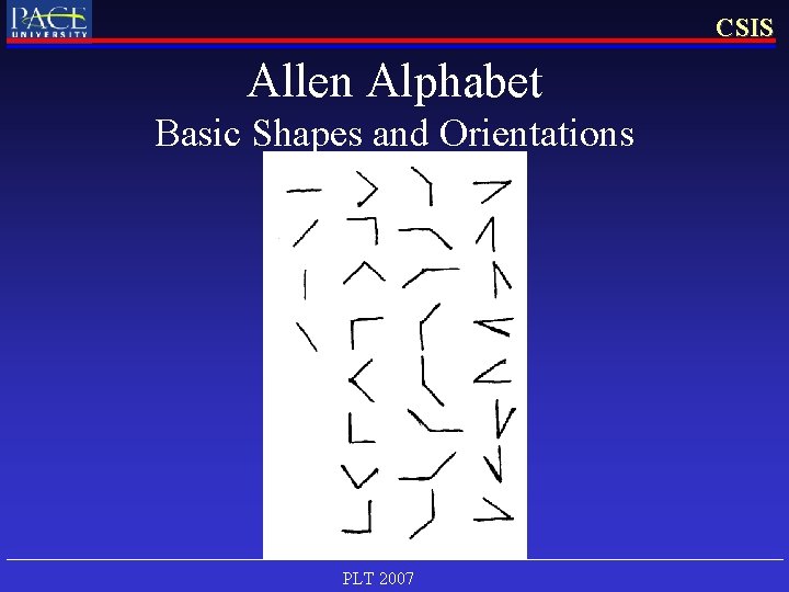 CSIS Allen Alphabet Basic Shapes and Orientations PLT 2007 