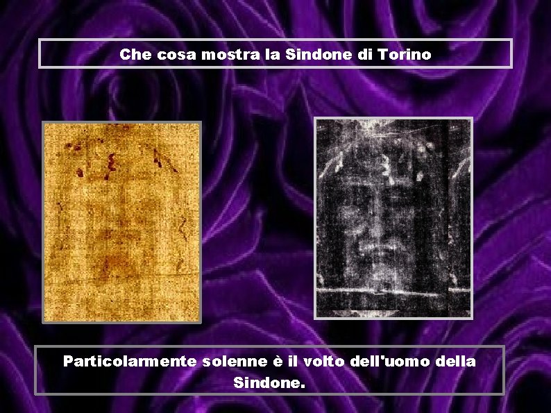 Che cosa mostra la Sindone di Torino Particolarmente solenne è il volto dell'uomo della