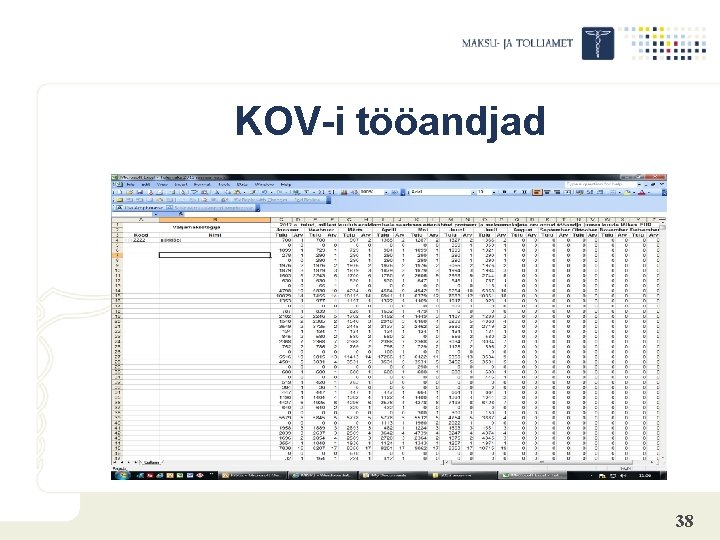 KOV-i tööandjad 38 