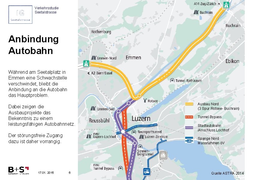 Verkehrsstudie Seetalstrasse Anbindung Autobahn Während am Seetalplatz in Emmen eine Schwachstelle verschwindet, bleibt die