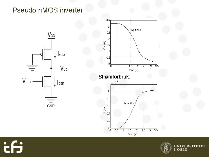 Pseudo n. MOS inverter Strømforbruk: 