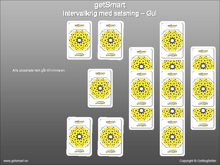 get. Smart Intervallkrig med satsning – Gul Alla utspelade kort går till vinnaren. 