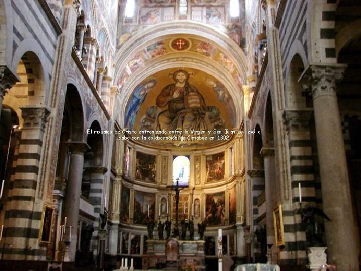 El mosaico de Cristo entronizado entre la Virgen y San Juan se llevó a