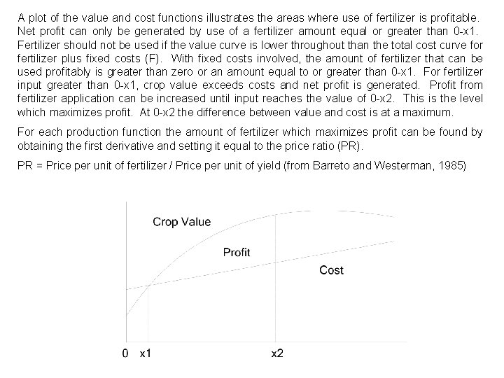 A plot of the value and cost functions illustrates the areas where use of