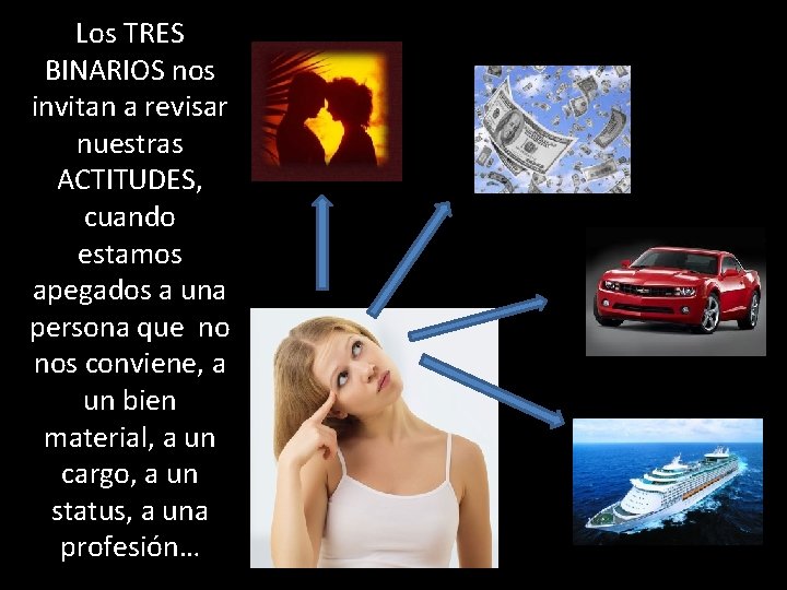 Los TRES BINARIOS nos invitan a revisar nuestras ACTITUDES, cuando estamos apegados a una
