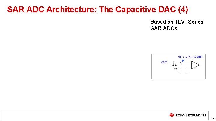 SAR ADC Architecture: The Capacitive DAC (4) Based on TLV- Series SAR ADCs 8